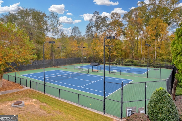 view of tennis court