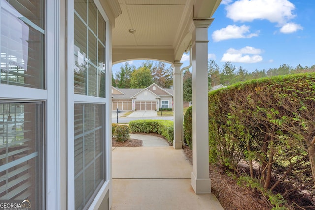 view of patio / terrace with a porch