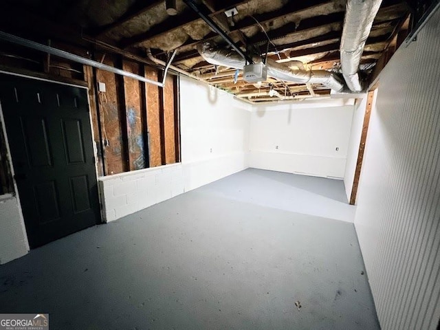 view of basement