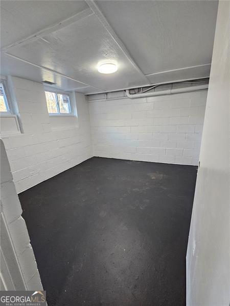 basement with plenty of natural light