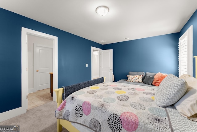 view of carpeted bedroom