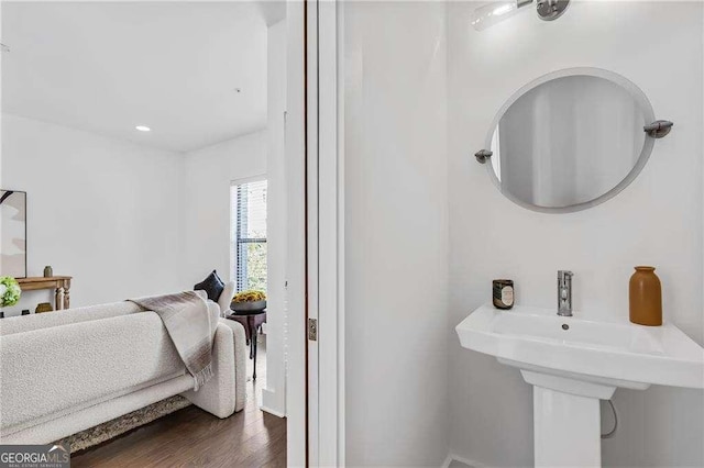 966 Moda Dr, Atlanta, GA 30316 - interior space featuring dark hardwood / wood-style floors and sink