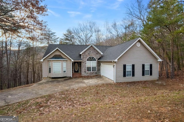 ranch-style house with a garage