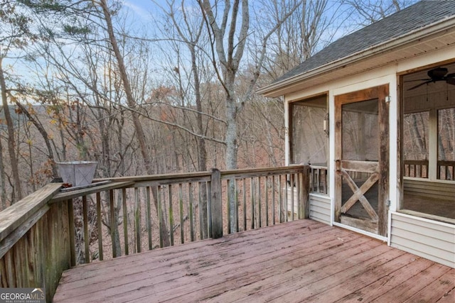 view of wooden deck