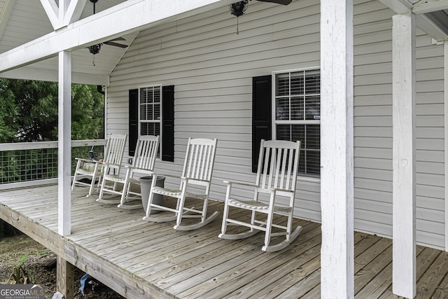 view of wooden terrace