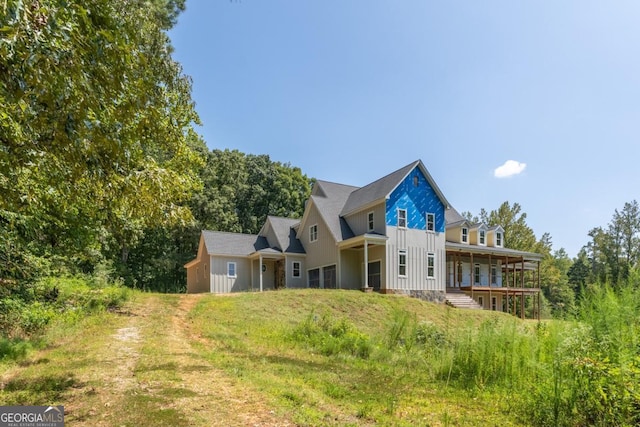 exterior space with covered porch