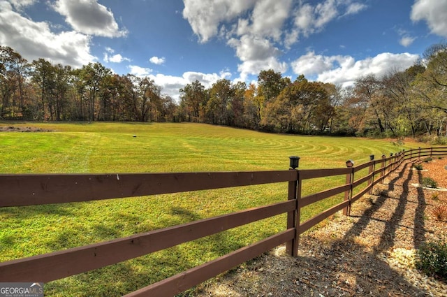 view of gate with a lawn