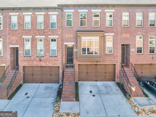 view of property featuring a garage