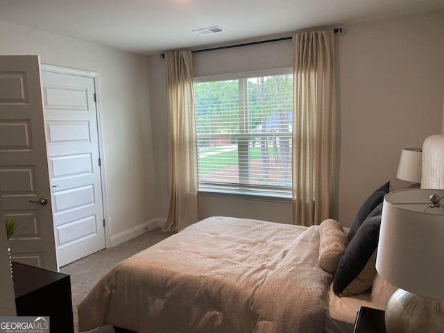 bedroom with carpet