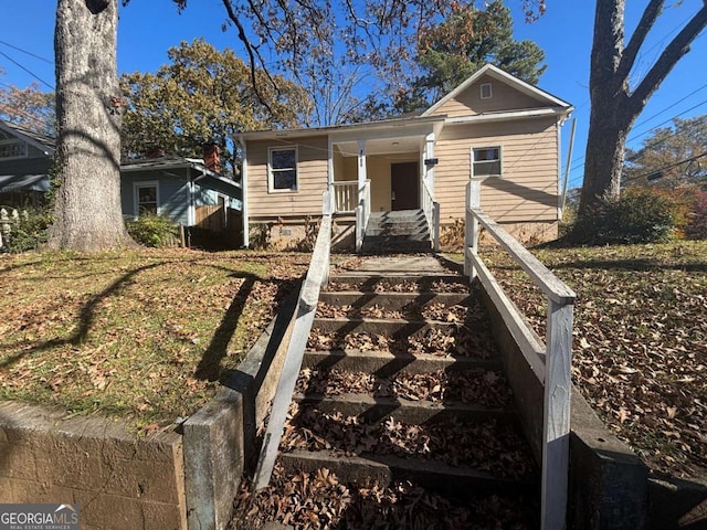 bungalow-style house with a porch