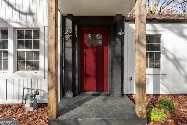 view of doorway to property