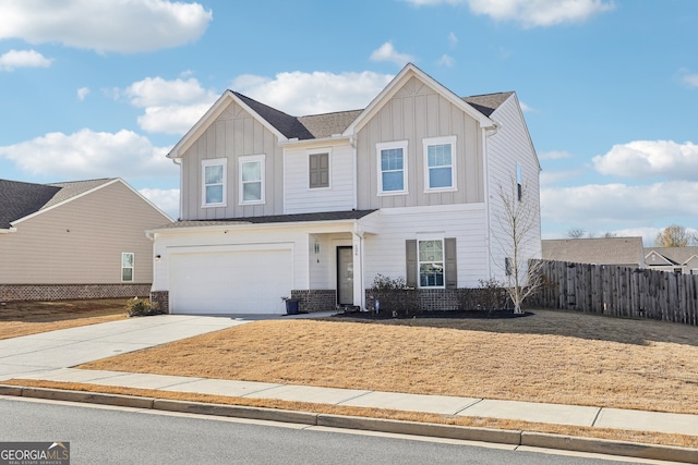 view of front of house featuring a garage