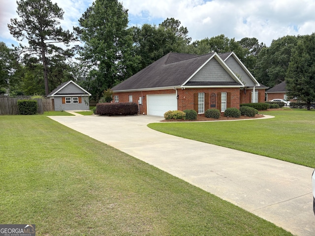 104 Red Fox Run, Dublin, GA 31021 - craftsman inspired home featuring brick siding, driveway, and a garage