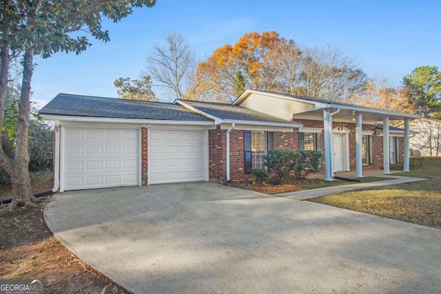 ranch-style house with a garage