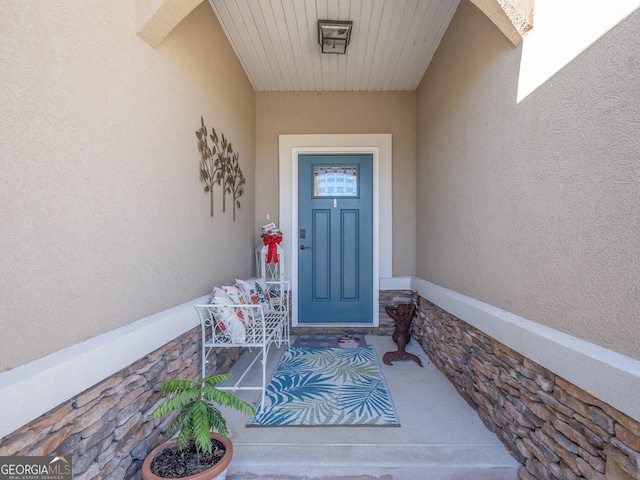 view of doorway to property