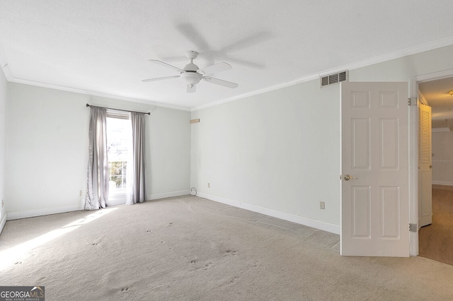 6851 Roswell Rd Unit D14, Atlanta, GA 30328 - unfurnished room featuring ceiling fan, carpet, and ornamental molding