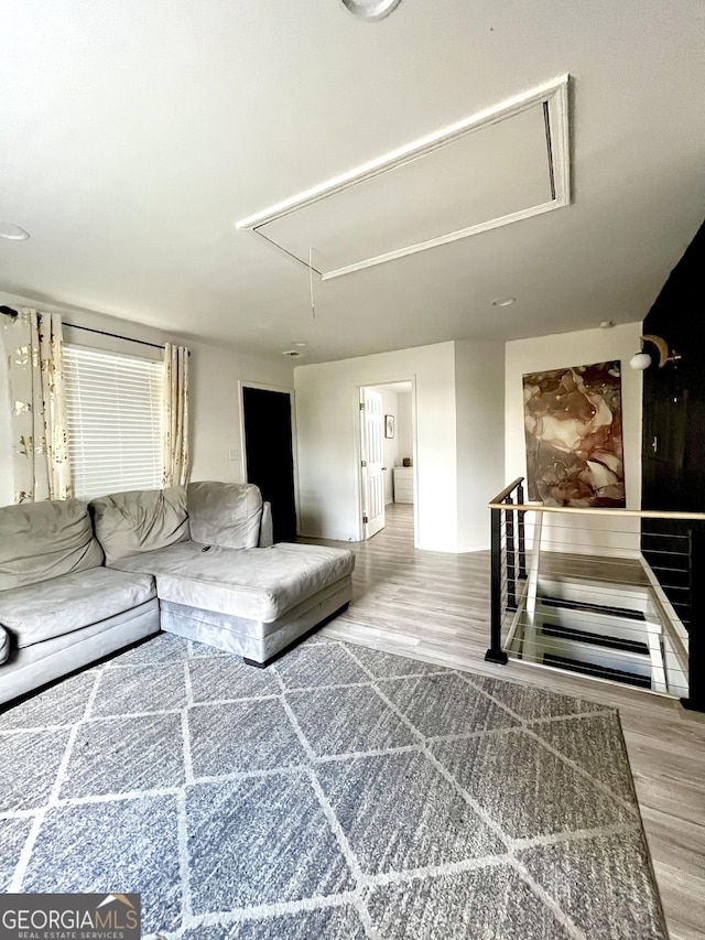 living room featuring hardwood / wood-style floors