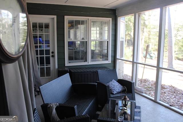 view of sunroom