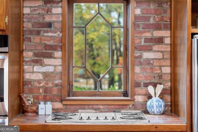 room details featuring white stovetop