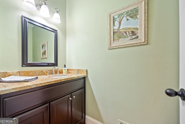 bathroom with vanity