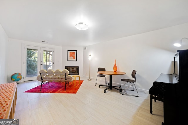 interior space with french doors