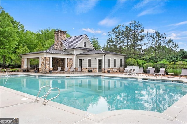 view of pool with a patio area