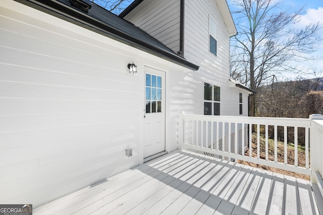 view of wooden deck