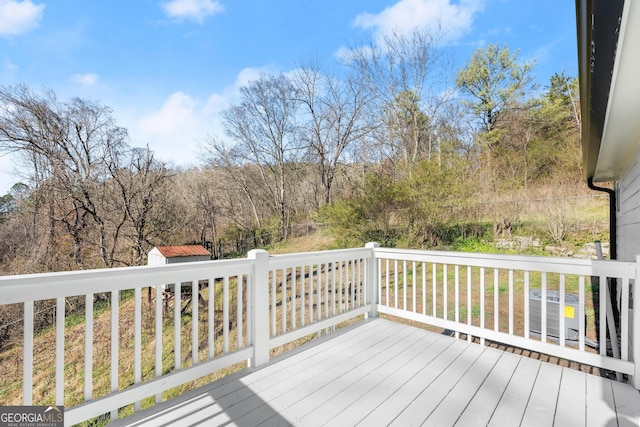 wooden terrace with central AC