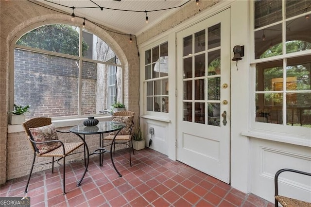 view of sunroom / solarium