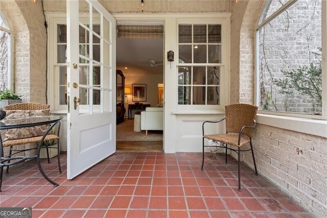 view of sunroom / solarium