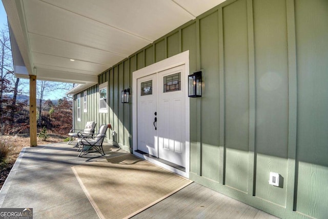 view of doorway to property