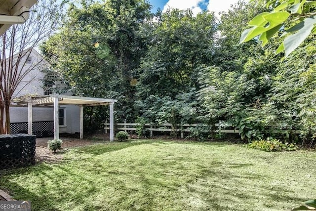 view of patio with a pergola