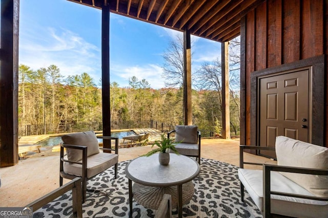 view of sunroom / solarium