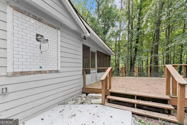 view of wooden deck