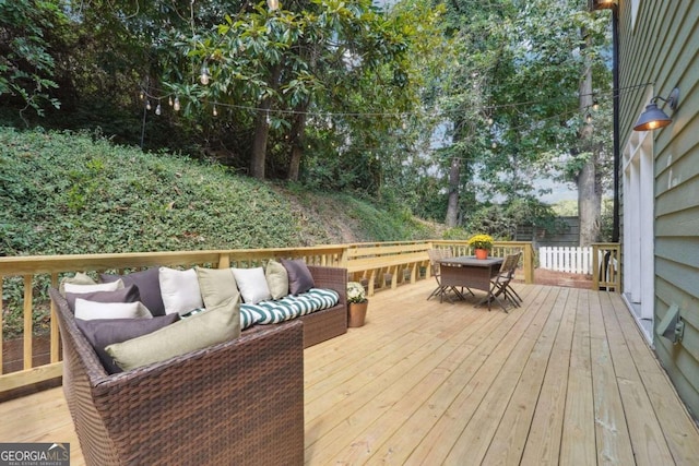 view of wooden deck