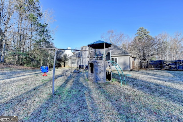 exterior space with a playground