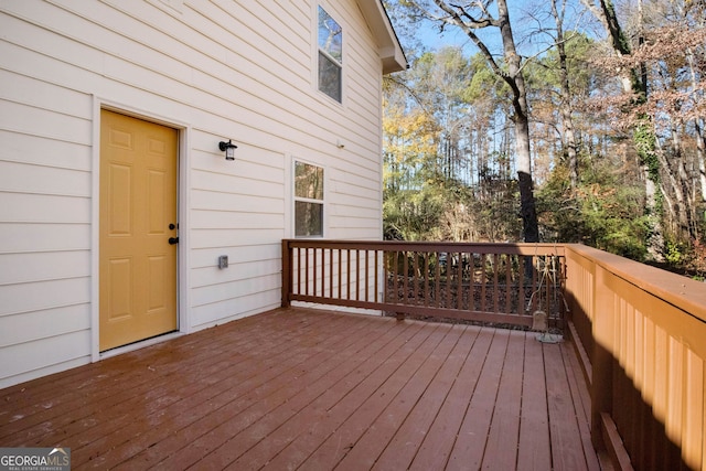 view of wooden deck