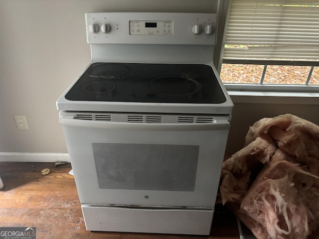 interior details featuring electric range