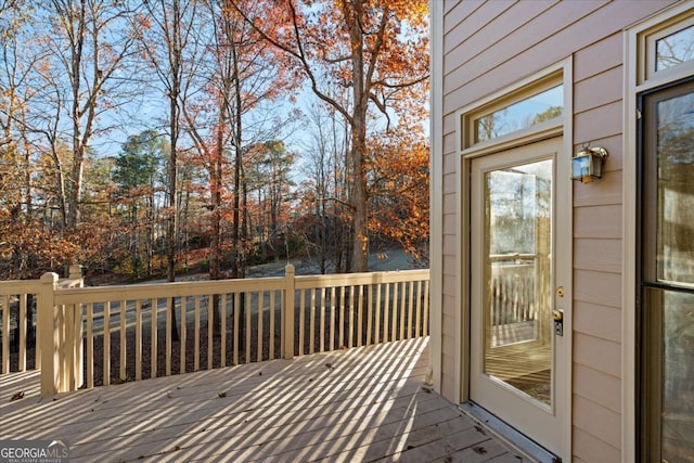 view of wooden deck