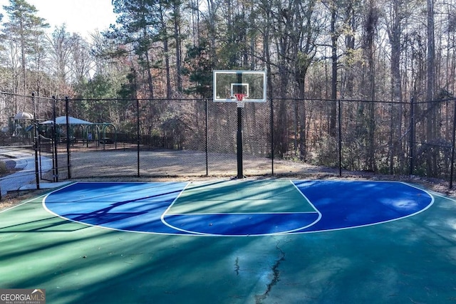 view of sport court