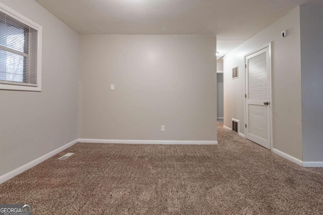 view of carpeted empty room