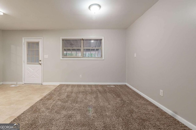 empty room with light carpet