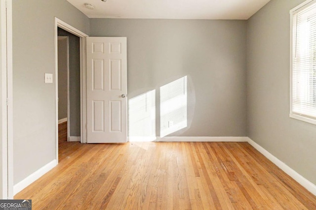 empty room featuring light hardwood / wood-style floors