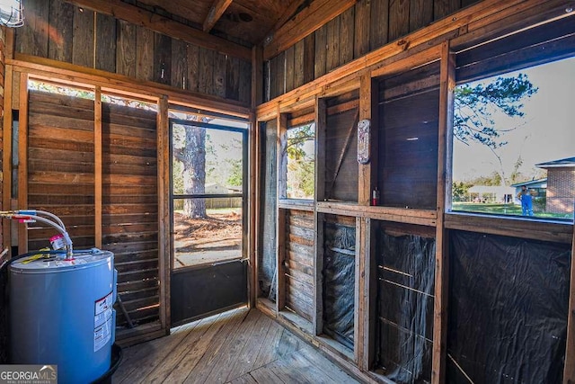 interior space with water heater