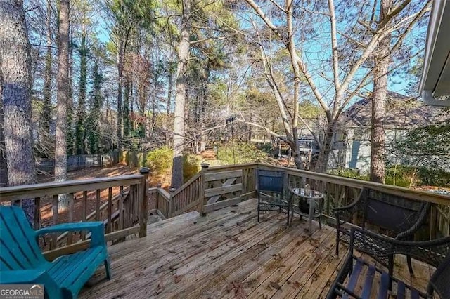 view of wooden terrace