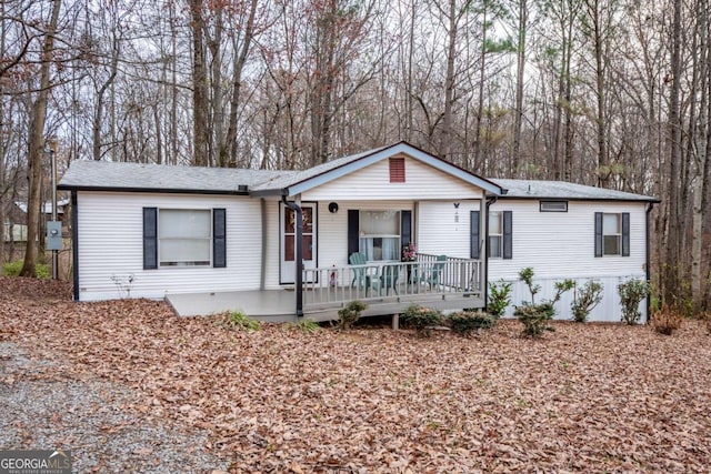 view of front of property with covered porch