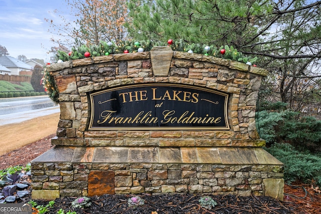 view of community sign