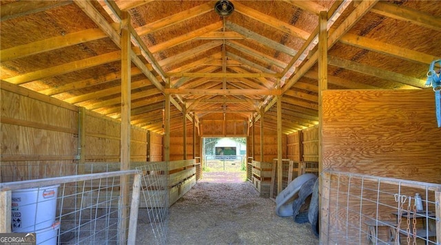 view of horse barn