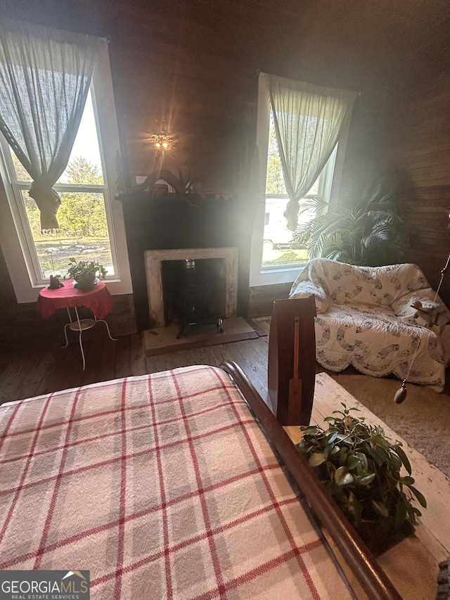 bedroom featuring hardwood / wood-style floors