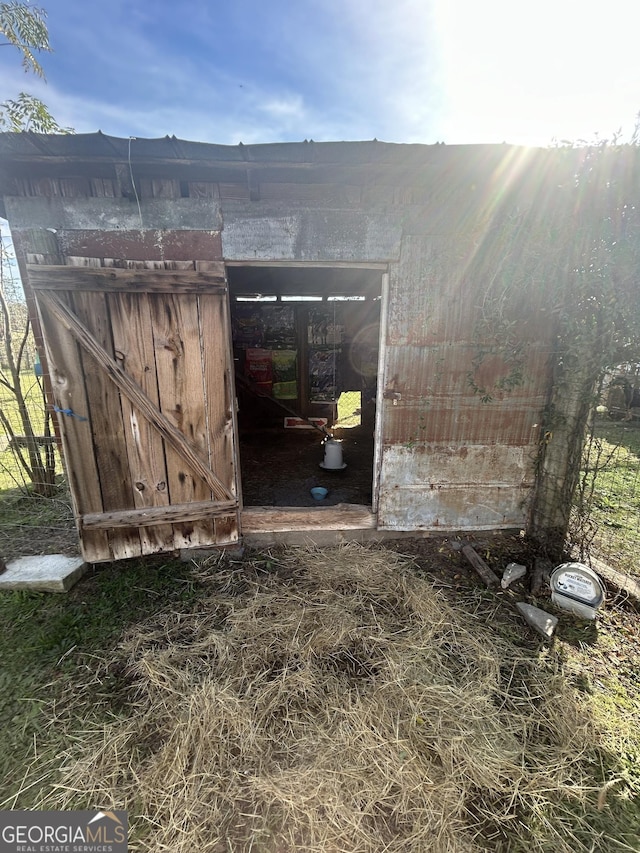 view of outbuilding